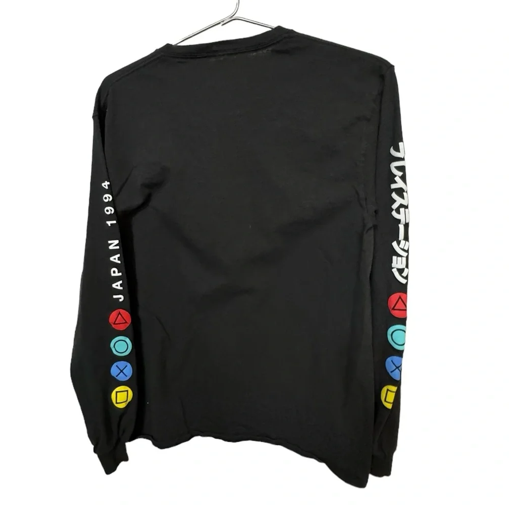 Sony PlayStation Video Games Black Long Sleeve Graphic T-Shirt Men’s M